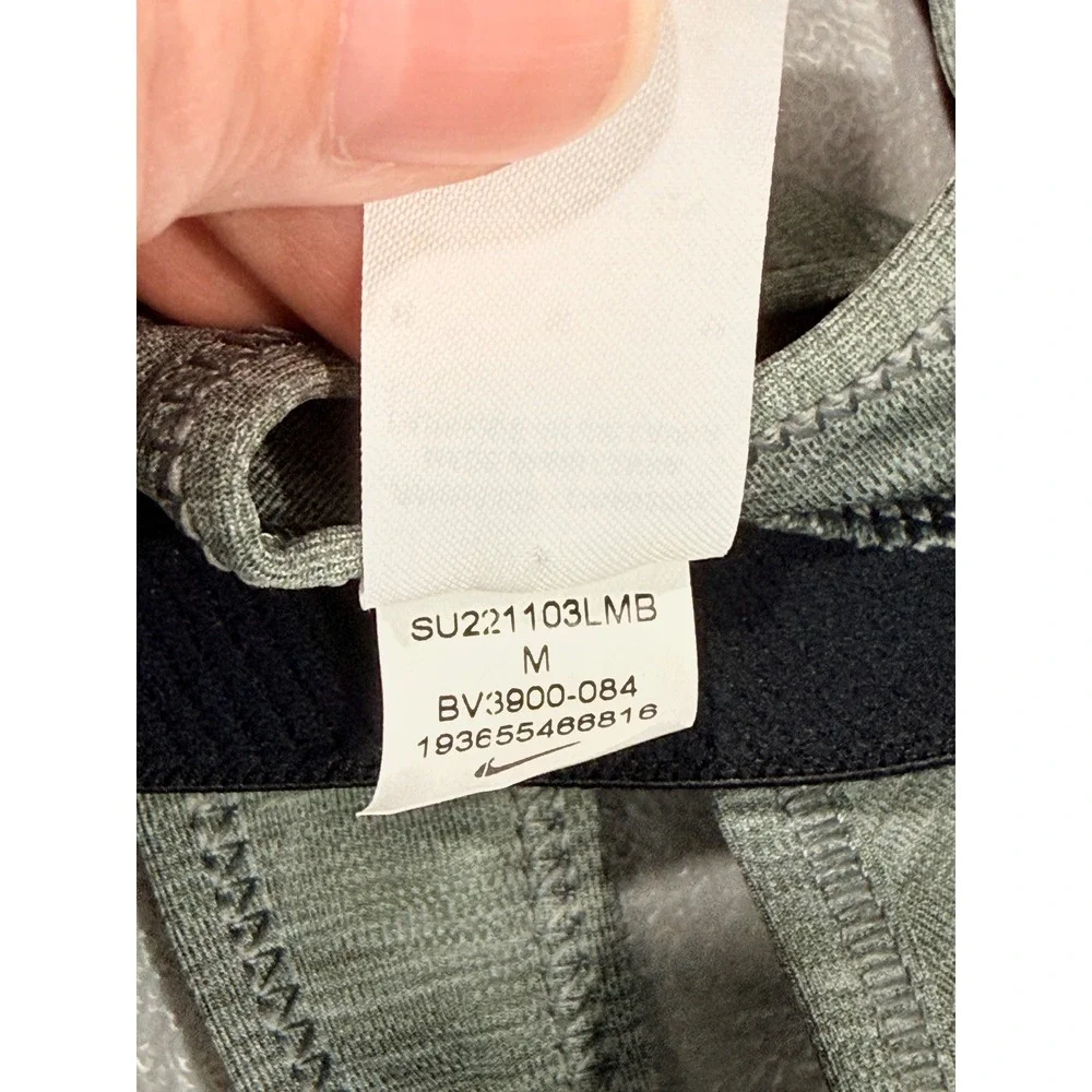 Nike Sports Bra Womens Medium Grey Heather Swoosh Racerback gym running